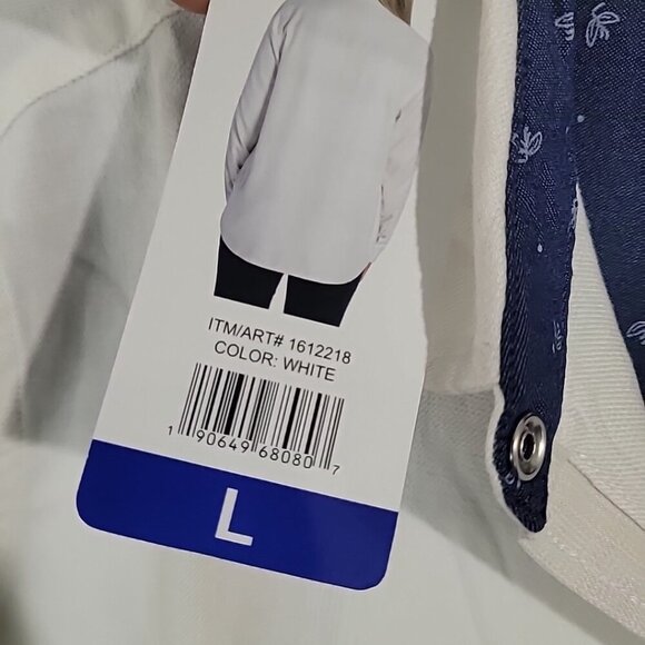 NEW Women's Jachs Girlfriend Super Soft Flannel Shirt White Size L H582 - Picture 7 of 10